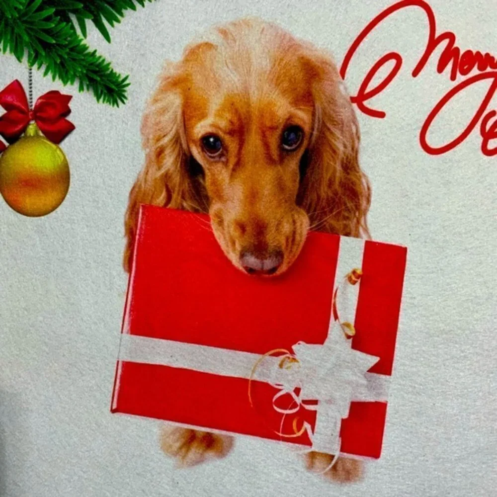 Holiday Doormat Puppy Dog Christmas Decor Rectangle 16 X 24 In Multicolor